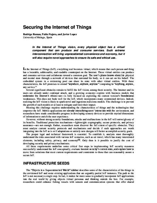 Securing the Internet of Things