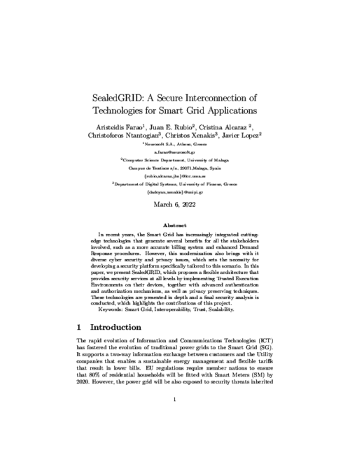SealedGRID: A Secure Interconnection of Technologies for Smart Grid Applications