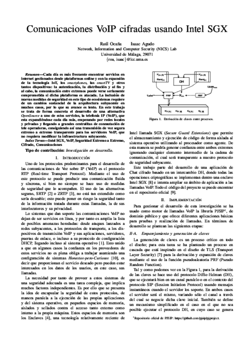 Comunicaciones VoIP cifradas usando Intel SGX