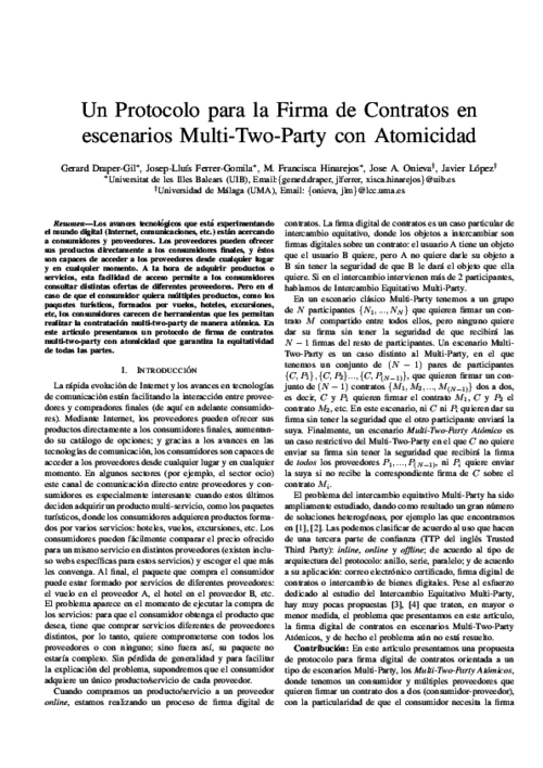 Un protocolo para la firma de contratos en escenarios multi-two-party con atomicidad