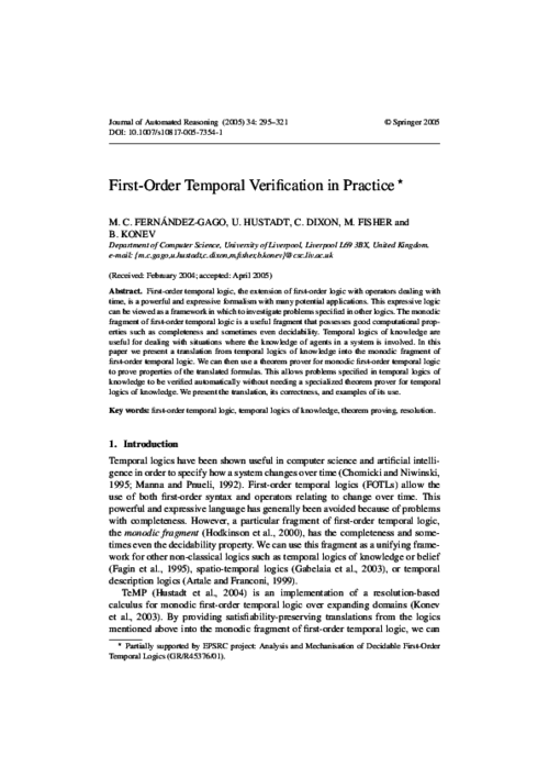 First-Order Temporal Verification in Practice