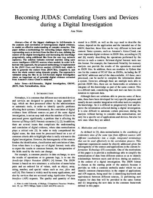 Becoming JUDAS: Correlating Users and Devices during a Digital Investigation