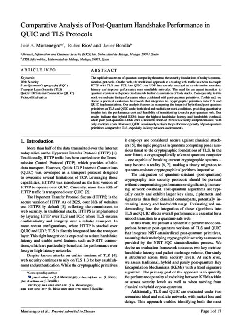 Comparative Analysis of Post-Quantum Handshake Performance in QUIC and TLS Protocols