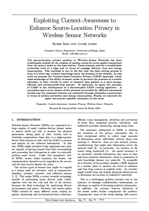Exploiting Context-Awareness to Enhance Source-Location Privacy in Wireless Sensor Networks
