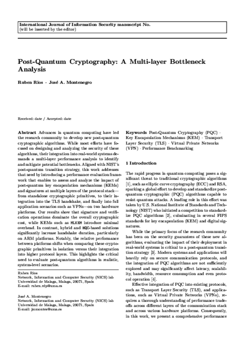 Post-Quantum Cryptography: A Multi-layer Bottleneck Analysis