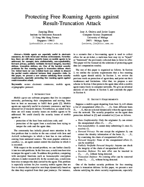 Protecting Free Roaming Agents against Result-Truncation Attack