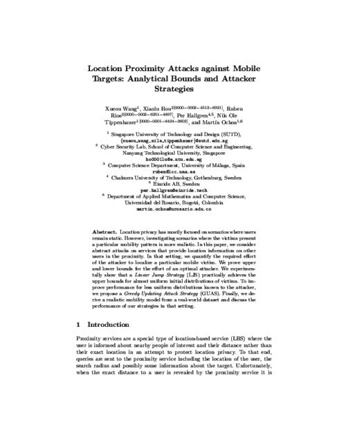 Location Proximity Attacks against Mobile Targets: Analytical Bounds and Attacker Strategies