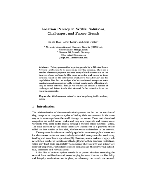 Location Privacy in WSNs: Solutions, Challenges, and Future Trends